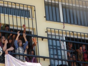 women and children inside the detention centre Pagani